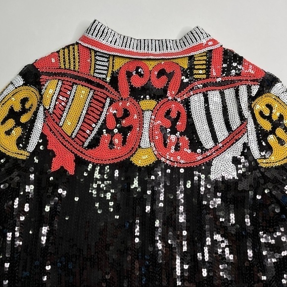 NEW Nasty Gal Black Country Star Western Sequin Embellished Festival Jacket Top - Picture 11 of 16